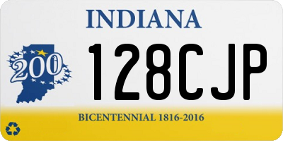 IN license plate 128CJP