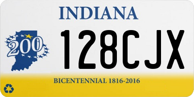 IN license plate 128CJX