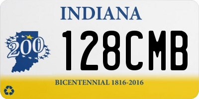 IN license plate 128CMB