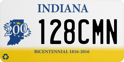 IN license plate 128CMN