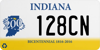 IN license plate 128CN