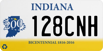 IN license plate 128CNH