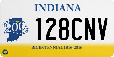 IN license plate 128CNV