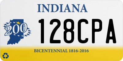 IN license plate 128CPA