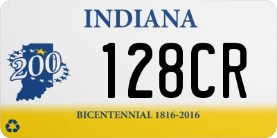 IN license plate 128CR