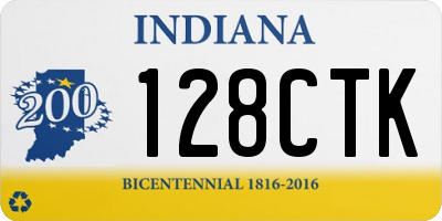 IN license plate 128CTK
