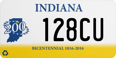 IN license plate 128CU