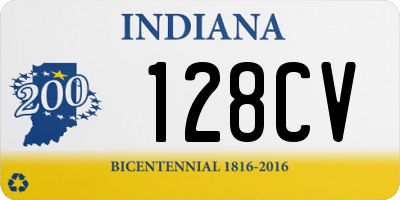 IN license plate 128CV