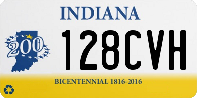IN license plate 128CVH