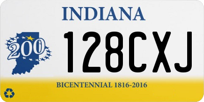 IN license plate 128CXJ