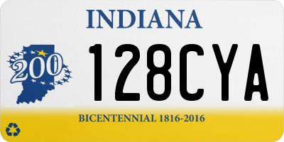 IN license plate 128CYA