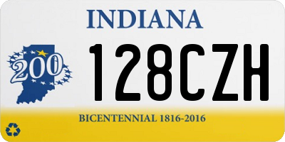 IN license plate 128CZH