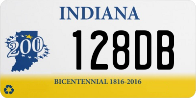 IN license plate 128DB