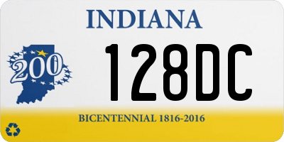 IN license plate 128DC