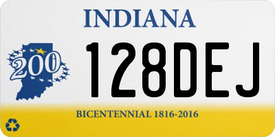 IN license plate 128DEJ