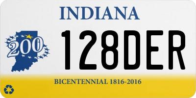 IN license plate 128DER