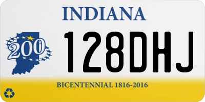 IN license plate 128DHJ
