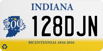 IN license plate 128DJN