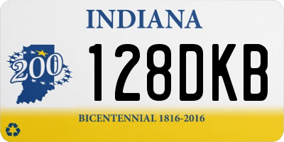 IN license plate 128DKB