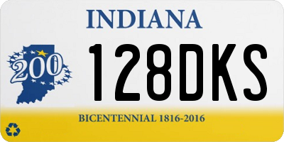 IN license plate 128DKS