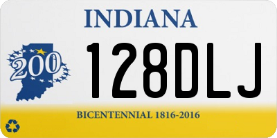 IN license plate 128DLJ