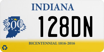 IN license plate 128DN