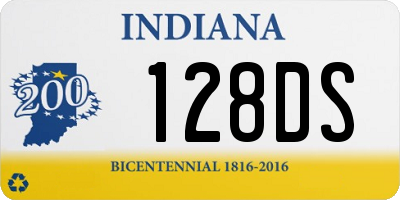 IN license plate 128DS