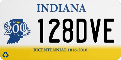 IN license plate 128DVE