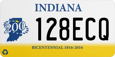 IN license plate 128ECQ