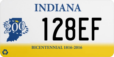 IN license plate 128EF