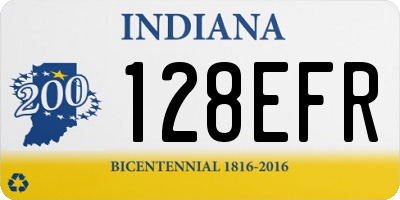 IN license plate 128EFR
