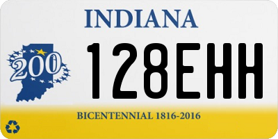 IN license plate 128EHH