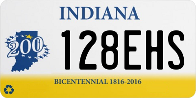 IN license plate 128EHS