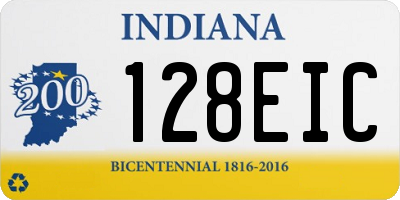IN license plate 128EIC