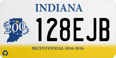 IN license plate 128EJB