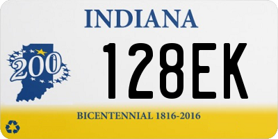 IN license plate 128EK