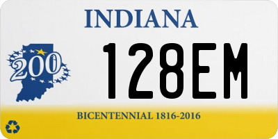 IN license plate 128EM
