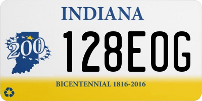 IN license plate 128EOG