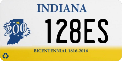 IN license plate 128ES