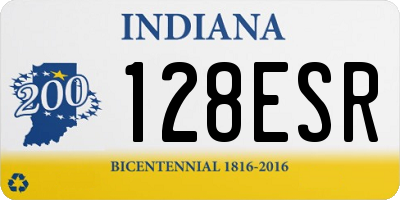 IN license plate 128ESR