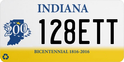IN license plate 128ETT