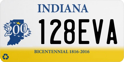 IN license plate 128EVA