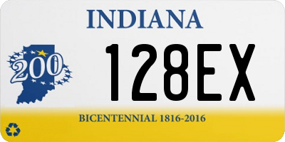 IN license plate 128EX