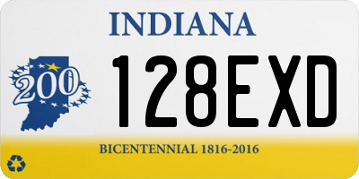 IN license plate 128EXD