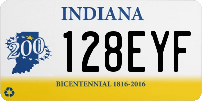 IN license plate 128EYF