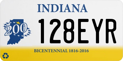 IN license plate 128EYR