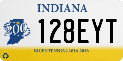 IN license plate 128EYT