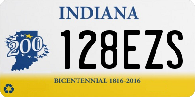IN license plate 128EZS
