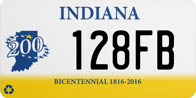 IN license plate 128FB