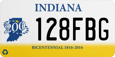 IN license plate 128FBG